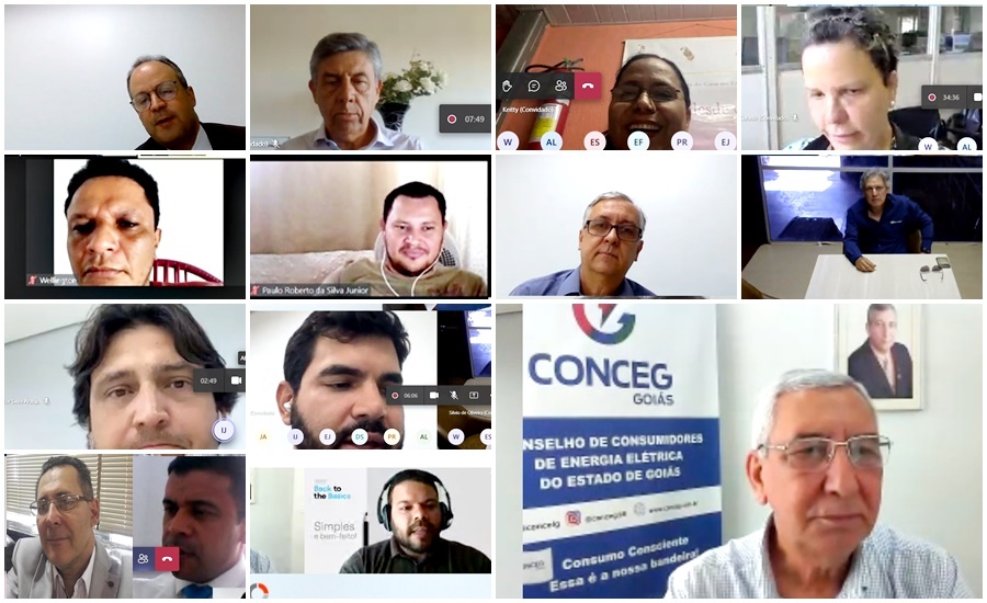 #PratodoMUndoVer: A imagem contém várias pessoas do CONCEG participando de uma reunião virtual pela internet