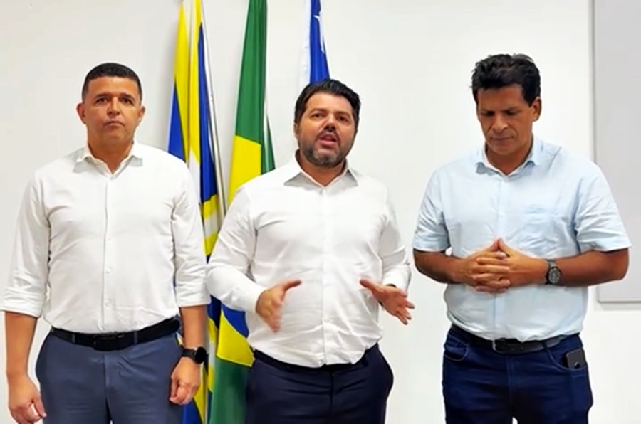 Márcio Corrêa e vereadores Wederson Lopes e João da Luz